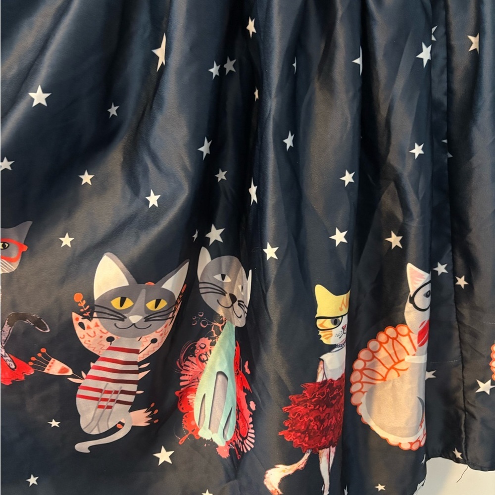 Cat Lady Core Cozy Vibes Red and White Striped Drop Waist Dress - Picture 2 of 6